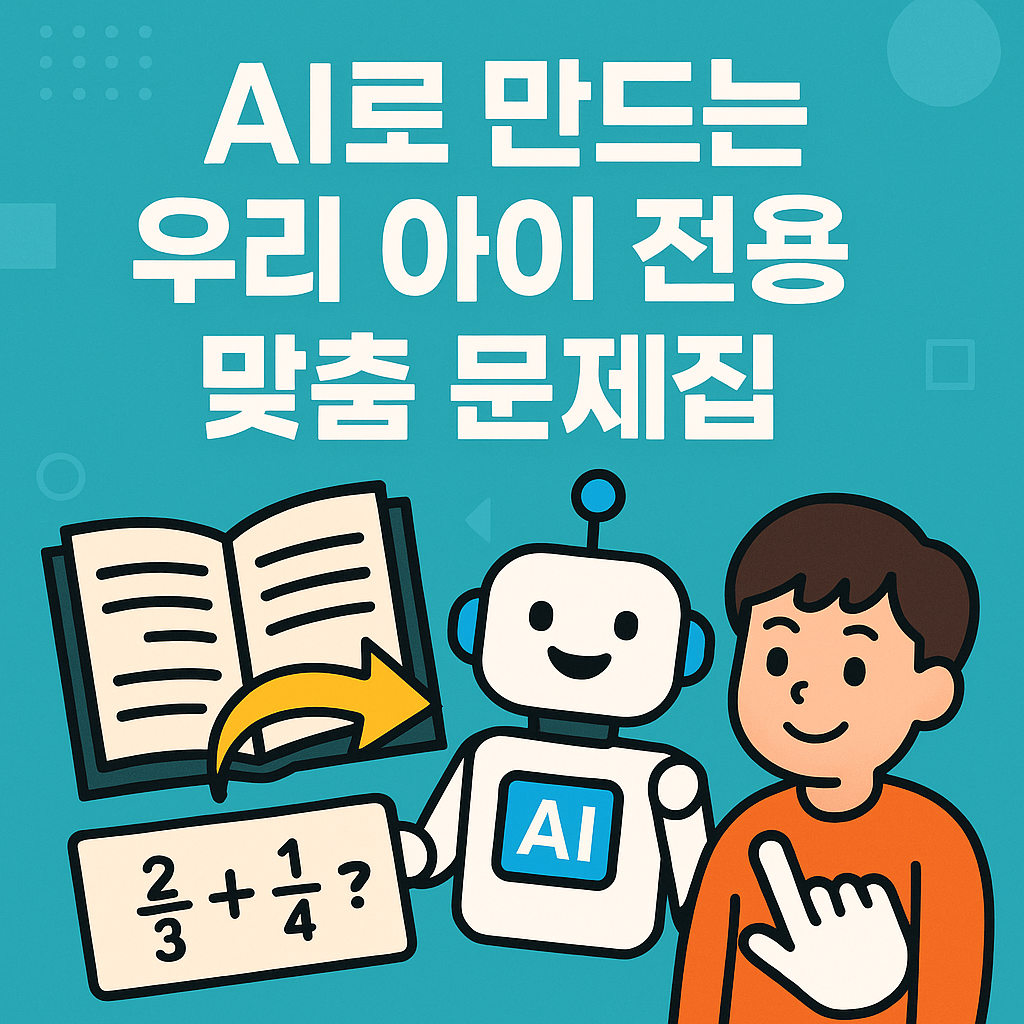 AI로 만드는 우리 아이 전용 맞춤 문제집 – 부모도 할 수 있는 똑똑한 공부법